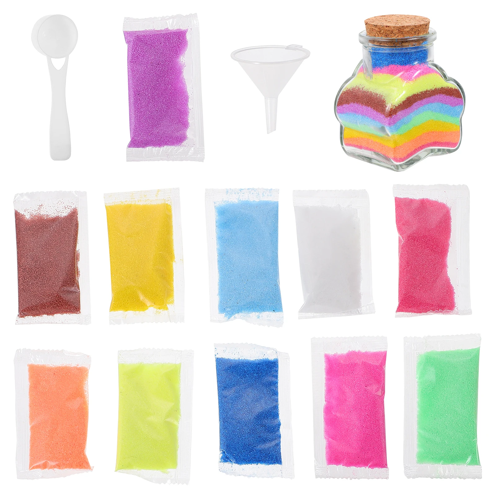 DIY Sand Bottle Colorful Wishing Bottle Glass Craft Decor Party Jars Gift Create Rainbow Sand Home Office Wedding
DIY Sand Bottle Colorful Wishing Bottle Glass Craft Decor Party Jars Gift Create Rainbow Sand Home Office Wedding