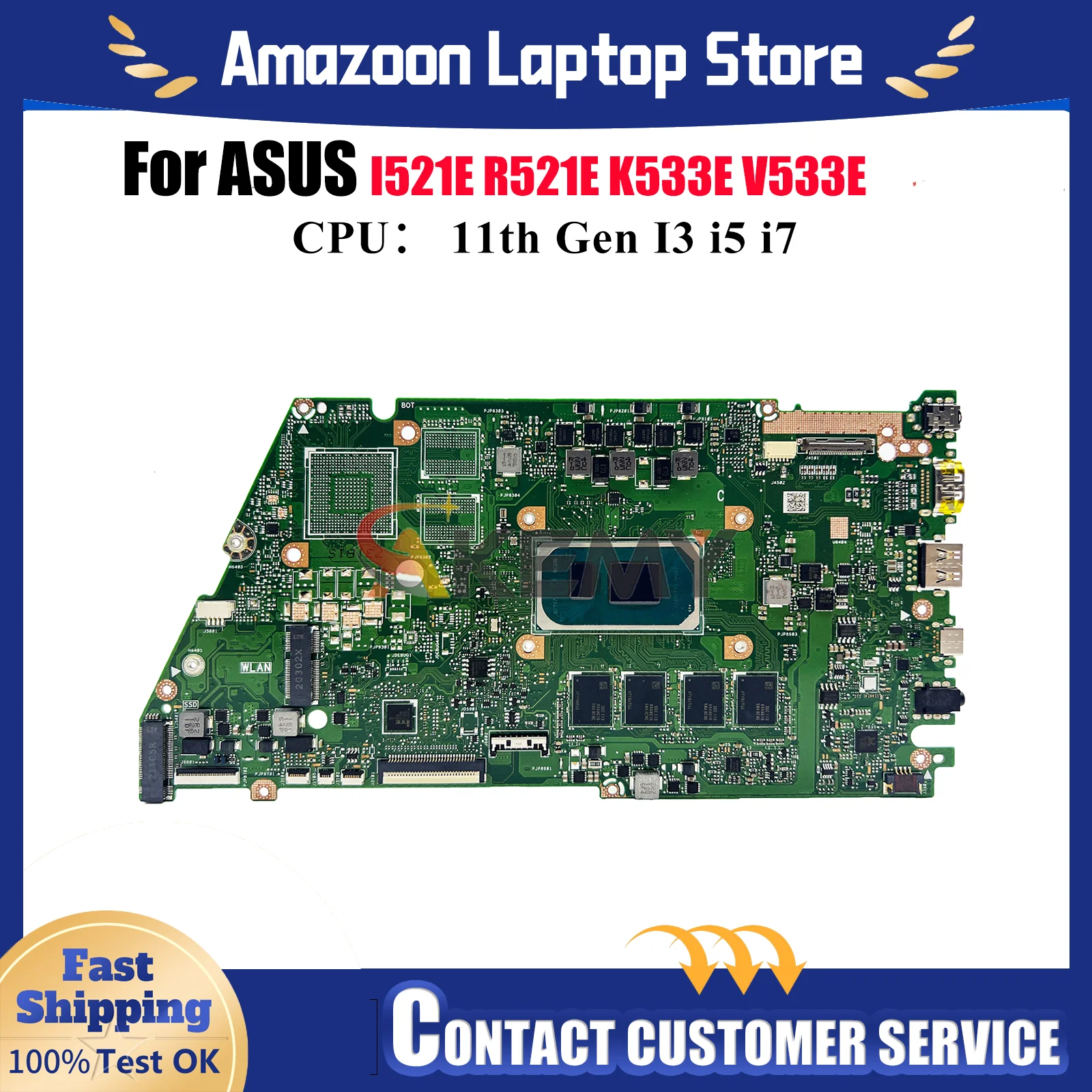 X521EA Laptop Motherboard For ASUS X521EPY I521E K533E X521EQY V533E S533E X521EQYB X521E R521E Mainboard With 11th Gen I3 i5 i7
X521EA Laptop Motherboard For ASUS X521EPY I521E K533E X521EQY V533E S533E X521EQYB X521E R521E Mainboard With 11th Gen I3 i5 i7