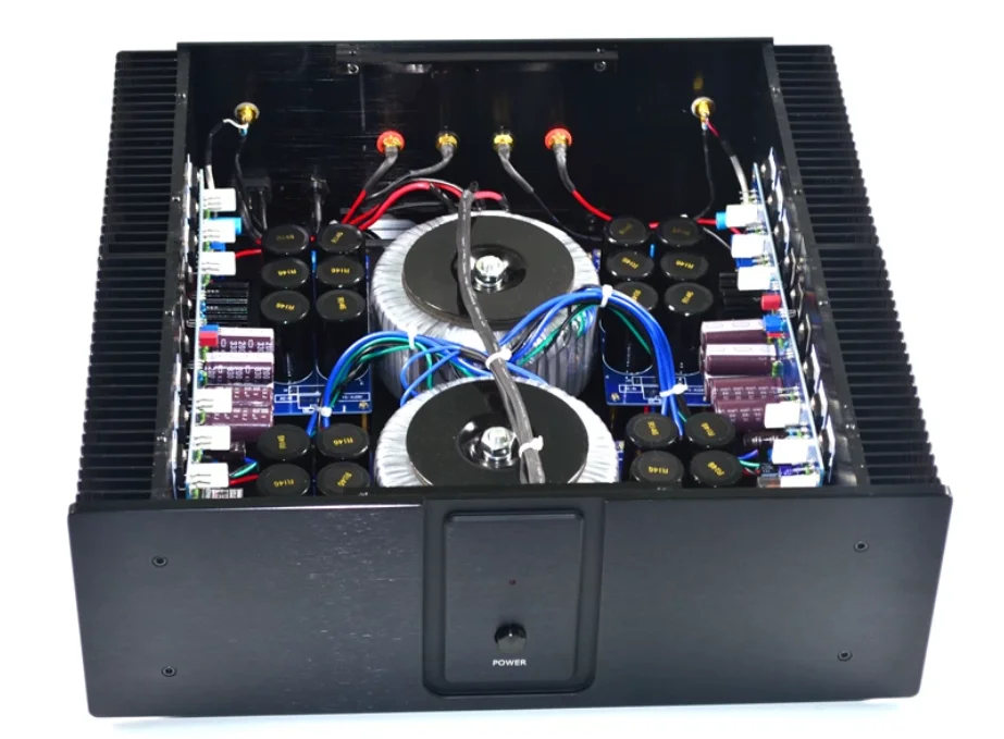 Finished HIFI Power stereo amplifier base on KSA100-2 265W+265W 2 transformers
Finished HIFI Power stereo amplifier base on KSA100-2 265W+265W 2 transformers