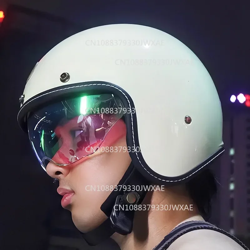 3/4 Open Face Helmet Summer Personality Helmet Retro Retro Men's and Women's Half Helmets Capacete Casco Moto
3/4 Open Face Helmet Summer Personality Helmet Retro Retro Men's and Women's Half Helmets Capacete Casco Moto