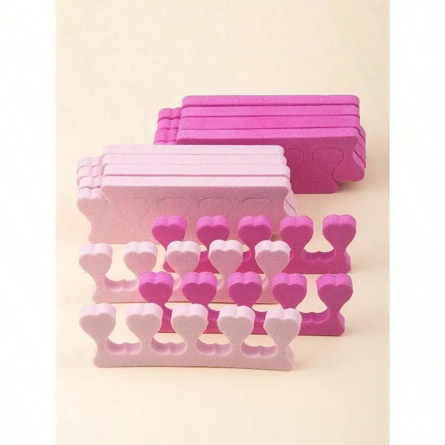 10Pcs Pink Finger & Toe Separators, soft sponge material. Suitable for nail polishing, painting, gluing and other nail & foot art procedures. Professional salon supplies.
10Pcs Pink Finger & Toe Separators, soft sponge material. Suitable for nail polishing, painting, gluing and other nail & foot art procedures. Professional salon supplies.