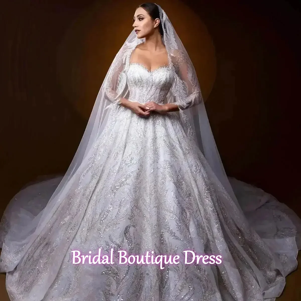 Customized Wedding Dresses Long Sleeves Sequins Appliques Ruffles Beads Diamonds Lace Zipper Bridal Gowns Vestina De Novia
Customized Wedding Dresses Long Sleeves Sequins Appliques Ruffles Beads Diamonds Lace Zipper Bridal Gowns Vestina De Novia