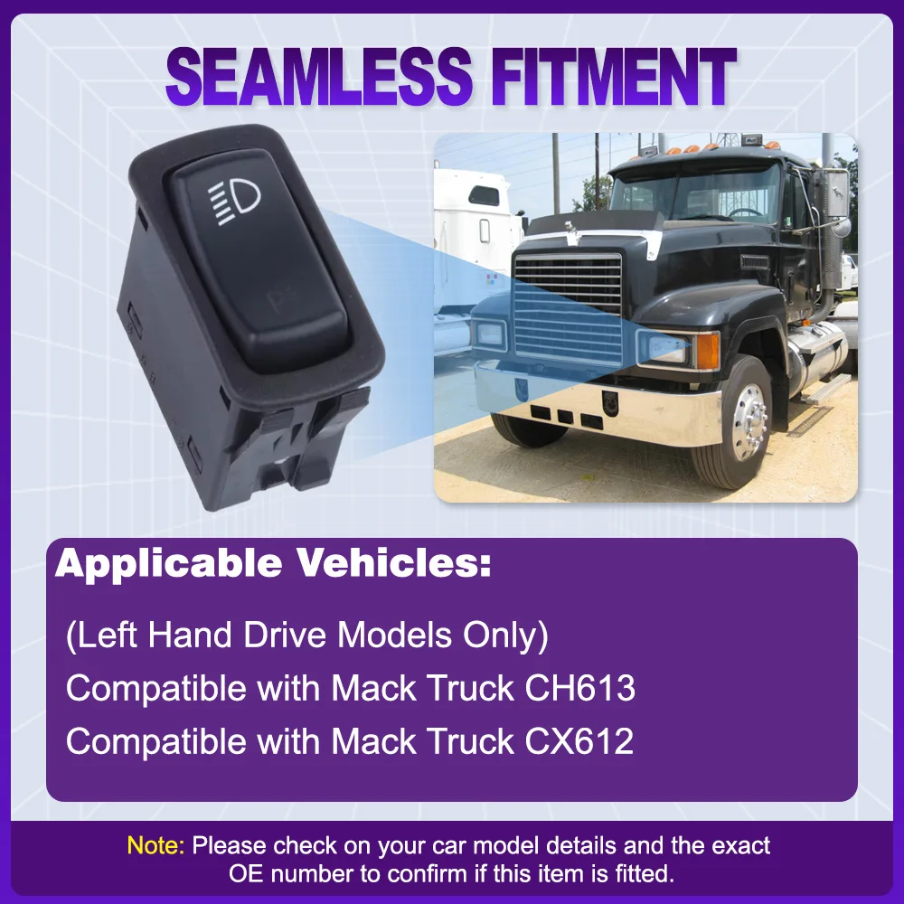Floodlight Control Switch for Mack Truck CH613 CX612 Parking Light Reflector Control Switch
Floodlight Control Switch for Mack Truck CH613 CX612 Parking Light Reflector Control Switch