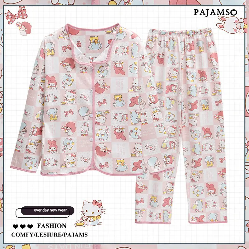 Sanrio Hello Kitty Anime Kawaii Kuromi Long Sleeve Pajamas Pants Cute My Melody Pompompurin Spring Autumn Clothing Girls Gifts
Sanrio Hello Kitty Anime Kawaii Kuromi Long Sleeve Pajamas Pants Cute My Melody Pompompurin Spring Autumn Clothing Girls Gifts