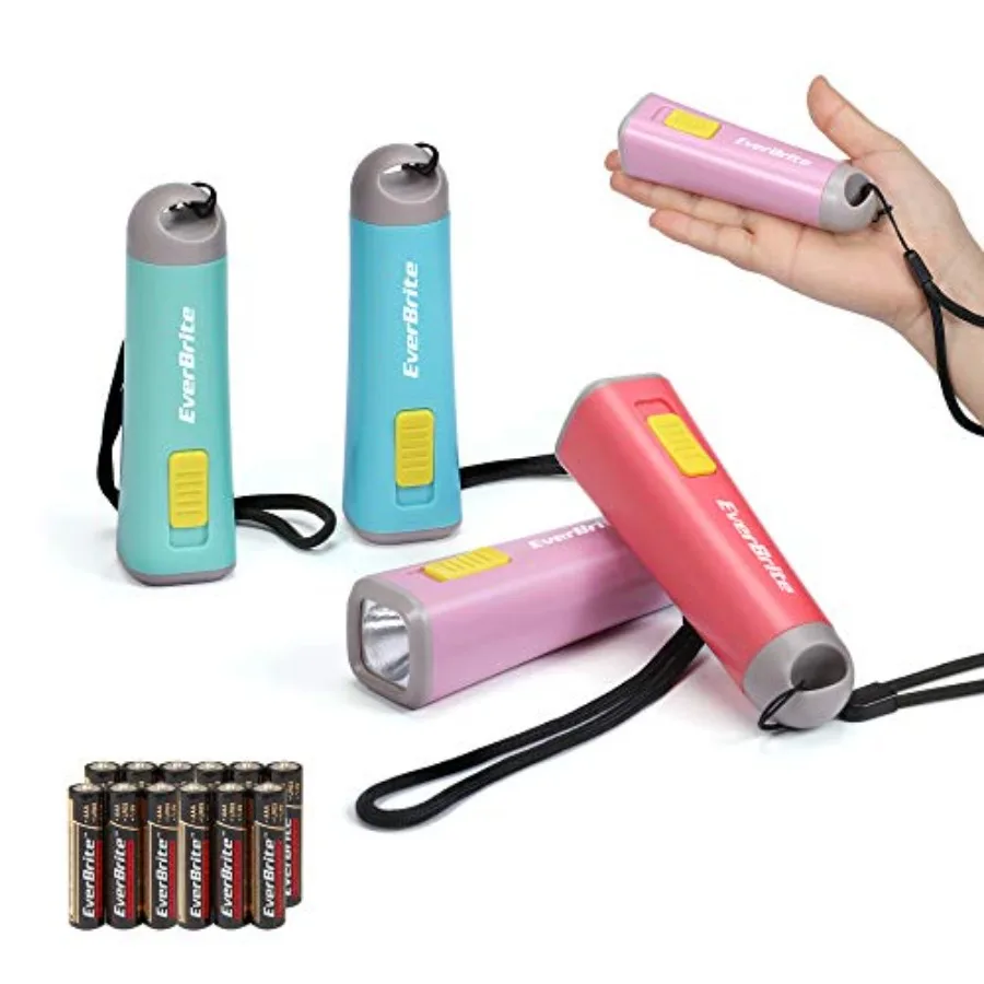 4-Pack Mini LED Plastic Flashlights, Assorted Colors Portable Torch Lights with Lanyard, Small Flashlight for Emergencies and C
4-Pack Mini LED Plastic Flashlights, Assorted Colors Portable Torch Lights with Lanyard, Small Flashlight for Emergencies and C