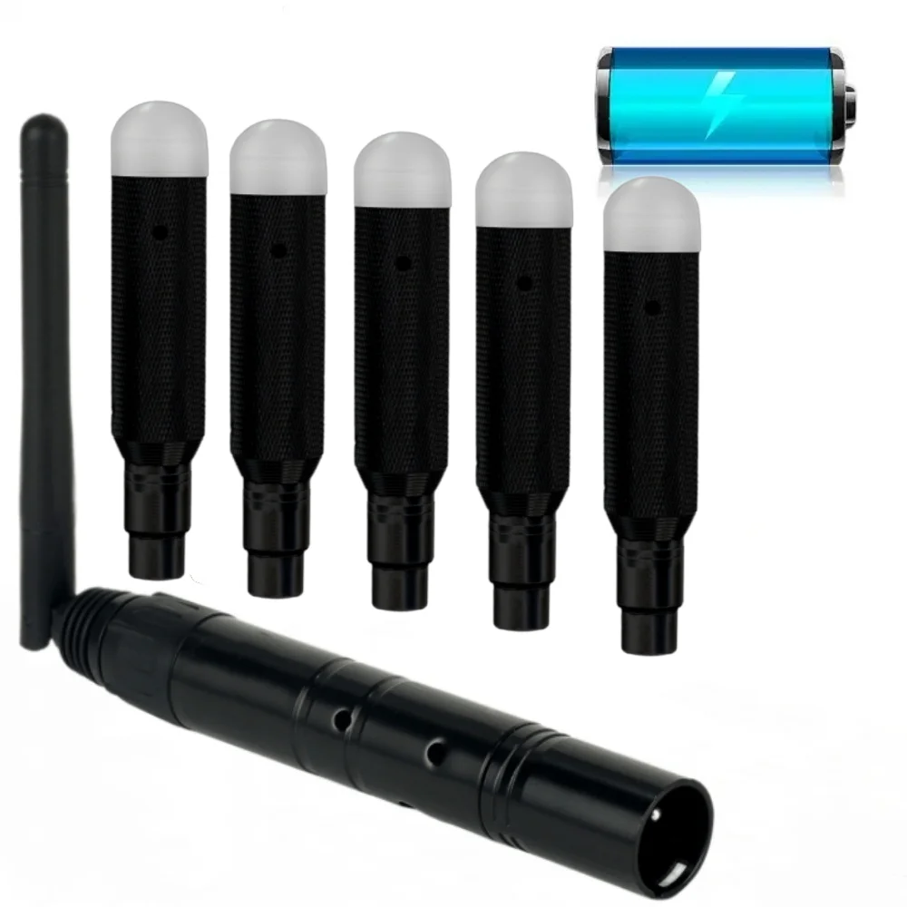 DMX Wireless, 6pcs 2.4G DMX 512 1 Male Transmitter & 5 Female Receivers Short version for Stage PAR Party Light
DMX Wireless, 6pcs 2.4G DMX 512 1 Male Transmitter & 5 Female Receivers Short version for Stage PAR Party Light