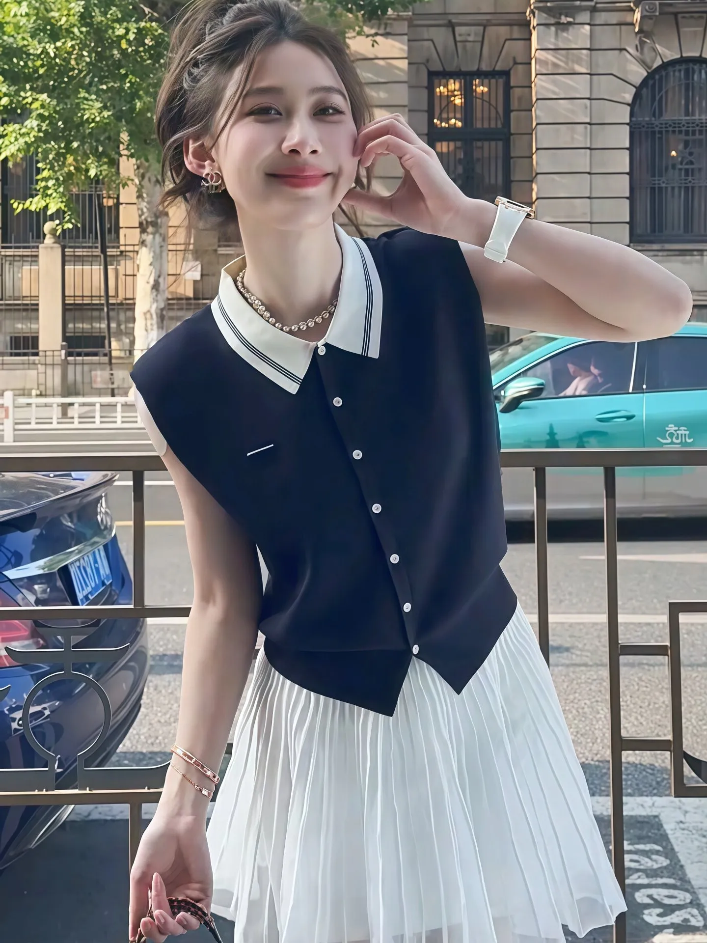Oule Neck College Style Knitted Vest Sleeveless Women Summer Unique Beautiful Small Fragrance Knitted Top Open Cardigan ...
Oule Neck College Style Knitted Vest Sleeveless Women Summer Unique Beautiful Small Fragrance Knitted Top Open Cardigan ...