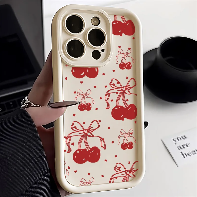 Sweet Phone Case Cherry Funda For iphone 11 Case iphone 14 Pro 13 12 16 15 Pro Max Xr Xs X 7 8 Plus Se Matte Silicone Soft Cover
Sweet Phone Case Cherry Funda For iphone 11 Case iphone 14 Pro 13 12 16 15 Pro Max Xr Xs X 7 8 Plus Se Matte Silicone Soft Cover