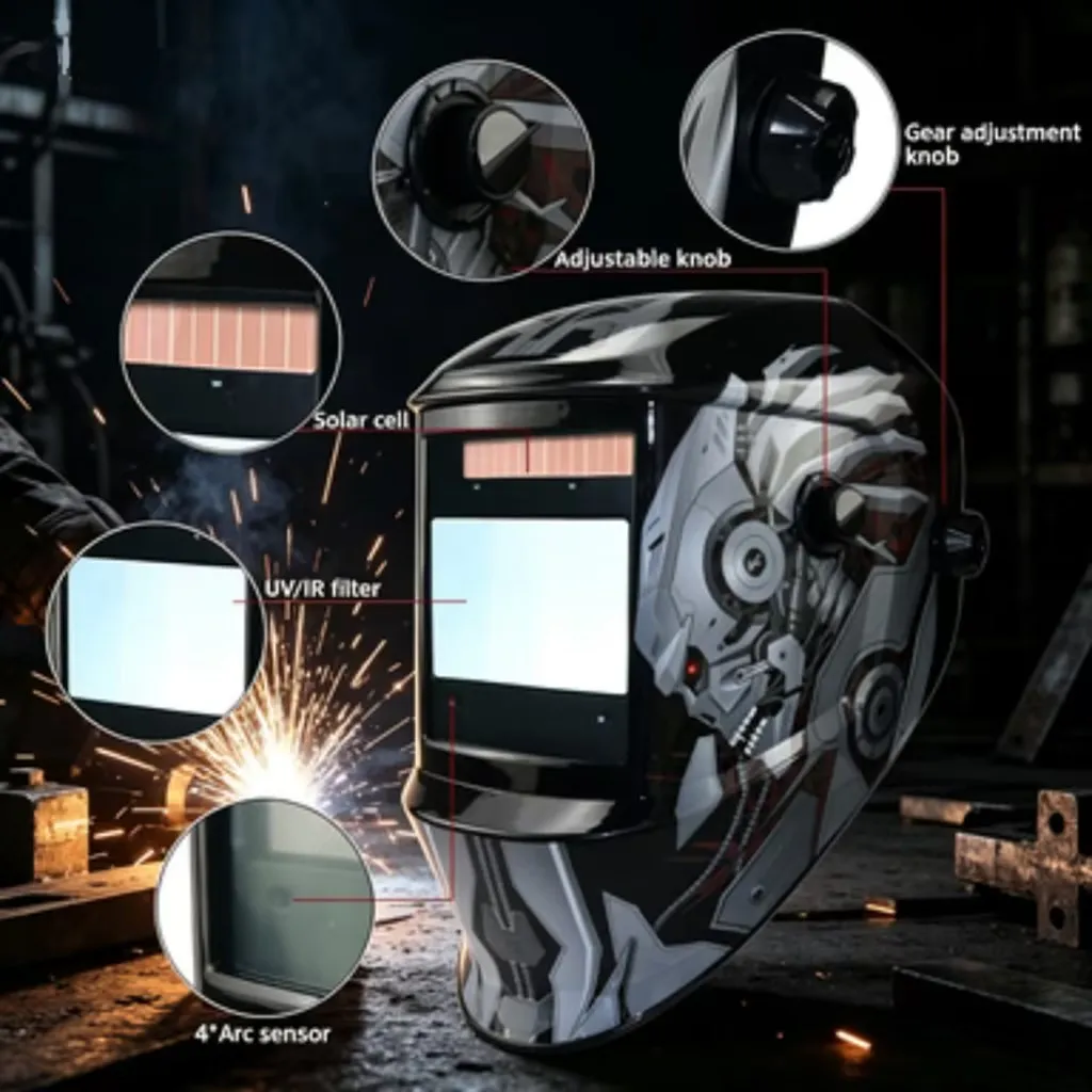 Energy Saving Solar Welding Headgear, 4 Inductive Sensors, True Vision for Daily Welding Work
Energy Saving Solar Welding Headgear, 4 Inductive Sensors, True Vision for Daily Welding Work