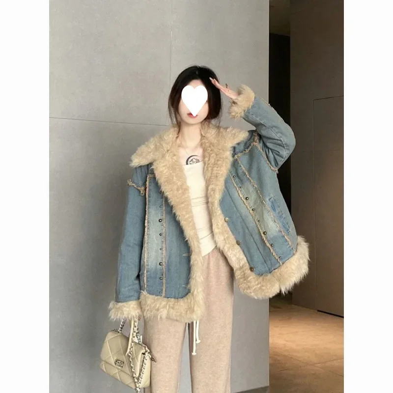 tyle retro denim velvet jacket women's autumn and winter new loose small lazy wind winter thickened cotton-padded coat
tyle retro denim velvet jacket women's autumn and winter new loose small lazy wind winter thickened cotton-padded coat
