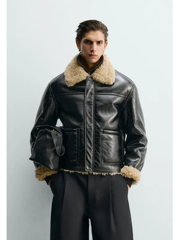 Thiened Leather Jaet Cosite Fur Youth Casual High-Light Surface Warmth Z 2025 Autumn Winter New Sle PU Leather
Thiened Leather Jaet Cosite Fur Youth Casual High-Light Surface Warmth Z 2025 Autumn Winter New Sle PU Leather