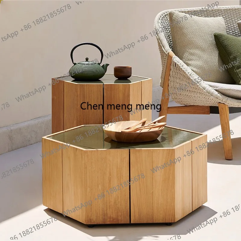 Outdoor solid wood coffee table wooden pier combination courtyard garden waterproof and sunscreen teak furniture
Outdoor solid wood coffee table wooden pier combination courtyard garden waterproof and sunscreen teak furniture