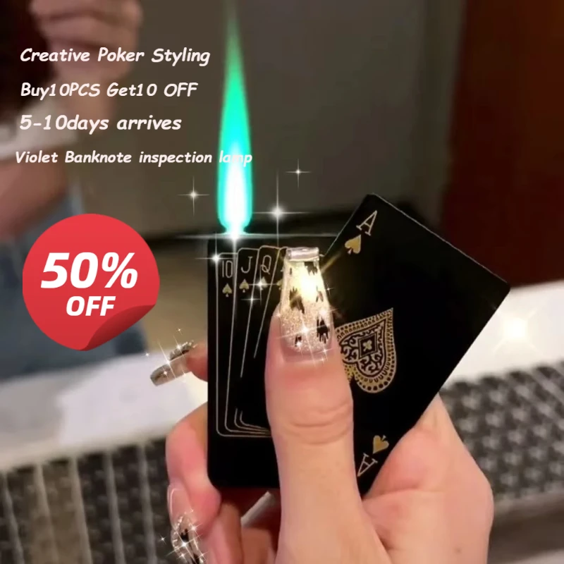 2025 Trendy Creative Playing Card Ace of Spade Lighter Butane Windproof Straight Metal Lighter Fun Toy Men Smoking Accessories
2025 Trendy Creative Playing Card Ace of Spade Lighter Butane Windproof Straight Metal Lighter Fun Toy Men Smoking Accessories