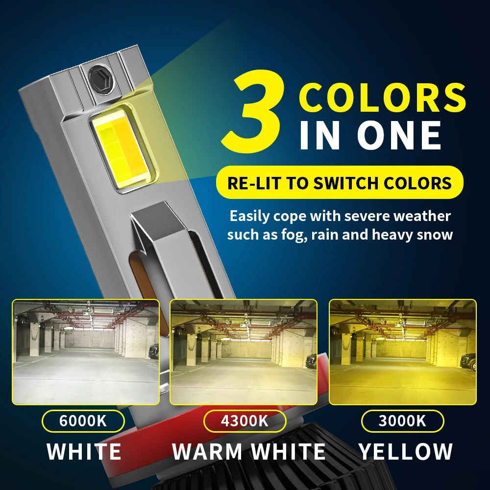 20000LM H11 Led Headlight Bulbs 280W Canbus 9005 9006 H1 H4 3570 CSP High Low Beam Fog Lights White Warm White Yellow 12V 6000K
20000LM H11 Led Headlight Bulbs 280W Canbus 9005 9006 H1 H4 3570 CSP High Low Beam Fog Lights White Warm White Yellow 12V 6000K