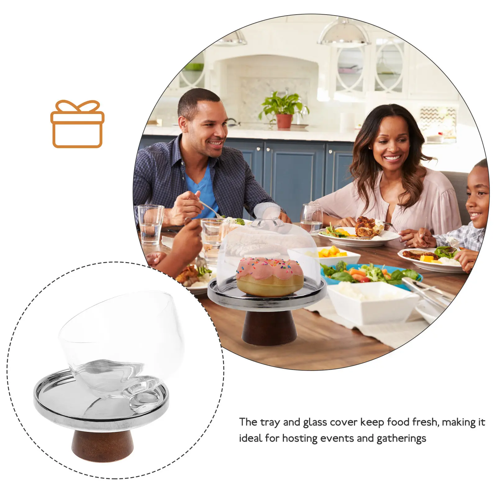 Silver Tray Glass Cake Stand with Dome Cover for Dessert Fruit Display Elegant Pedestal Plate Decor Serving Dish
Silver Tray Glass Cake Stand with Dome Cover for Dessert Fruit Display Elegant Pedestal Plate Decor Serving Dish