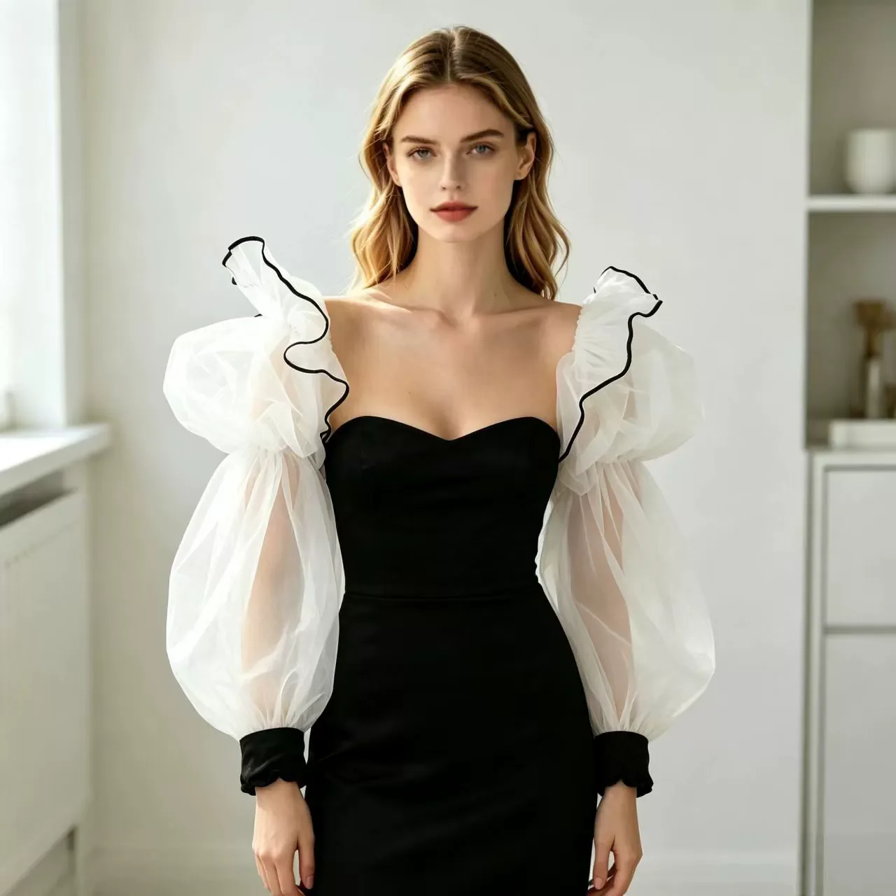 Mingli Tengda White/Black Organza Bubble Sleeves Wedding Detachable Womem Edge Binding Fluffy Sleeve Bride Accessories Custom
Mingli Tengda White/Black Organza Bubble Sleeves Wedding Detachable Womem Edge Binding Fluffy Sleeve Bride Accessories Custom