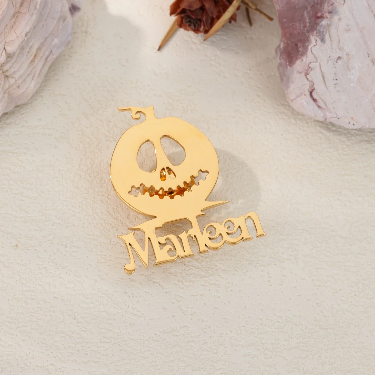 Stainless Steel Pumpkin Custom Name Brooches For Women Men Punk Gold Color Personalized Nameplate Pins Halloween Jewelry Gift
Stainless Steel Pumpkin Custom Name Brooches For Women Men Punk Gold Color Personalized Nameplate Pins Halloween Jewelry Gift