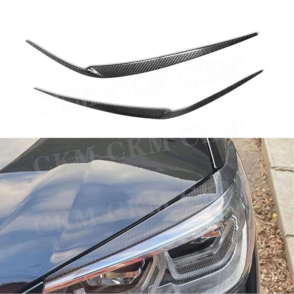 Carbon Fiber Car Front Headlamp Eyebrow Sticker Headlight Eyelid Cover Trim Accessories for BMW X3 G01 X4 G02 X3M X4M 2018-2021
Carbon Fiber Car Front Headlamp Eyebrow Sticker Headlight Eyelid Cover Trim Accessories for BMW X3 G01 X4 G02 X3M X4M 2018-2021