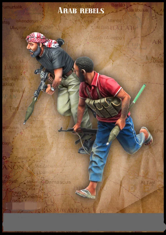 1/35 Scale Resin Model Figure GK Kits Arab Rebels 2-Person Unassembled and Unpainted Kit
1/35 Scale Resin Model Figure GK Kits Arab Rebels 2-Person Unassembled and Unpainted Kit