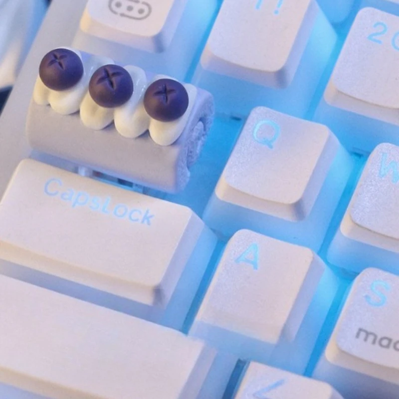 Blueberry Cake Keycap Custom Cross Switch Creative Keyboard Caps Adorable Keycaps for Mechanical Keyboard Accessories Gift