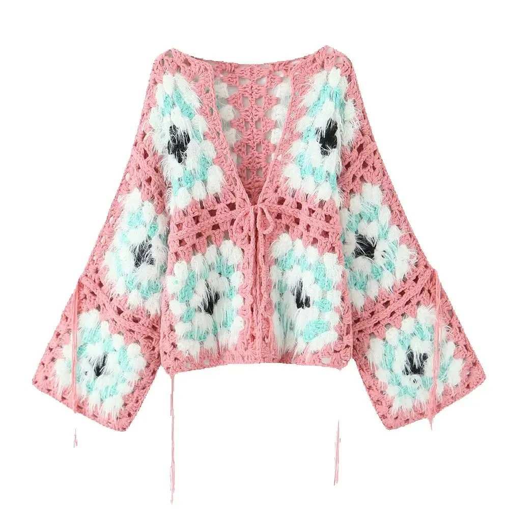 Famous ethnic style retro handmade grandmother grid cardigan exotic style loose tie knit sweater vacation jacket for women
Famous ethnic style retro handmade grandmother grid cardigan exotic style loose tie knit sweater vacation jacket for women