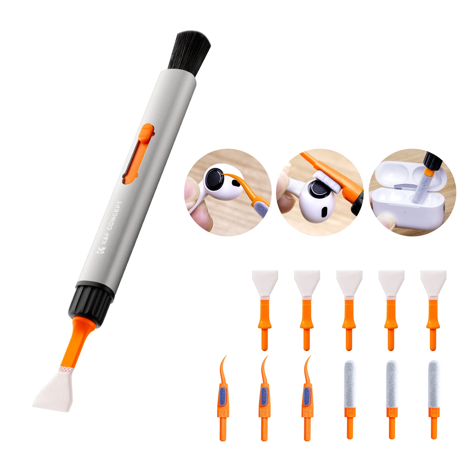 K&F Concept Camera Cleaning Pen Set Swab Rods Brush for Canon Nikon Lenses DSLR APS-C Full Frame Cleaning Stick Kit Replaceable
K&F Concept Camera Cleaning Pen Set Swab Rods Brush for Canon Nikon Lenses DSLR APS-C Full Frame Cleaning Stick Kit Replaceable