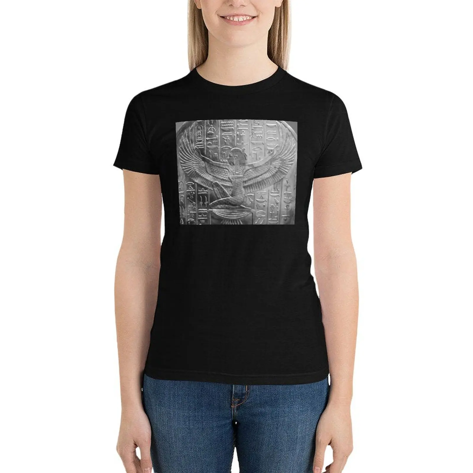 Goddess Isis in Black and White T-Shirt Female clothing cute tops aesthetic clothes anime clothes cotton t shirts Women
Goddess Isis in Black and White T-Shirt Female clothing cute tops aesthetic clothes anime clothes cotton t shirts Women