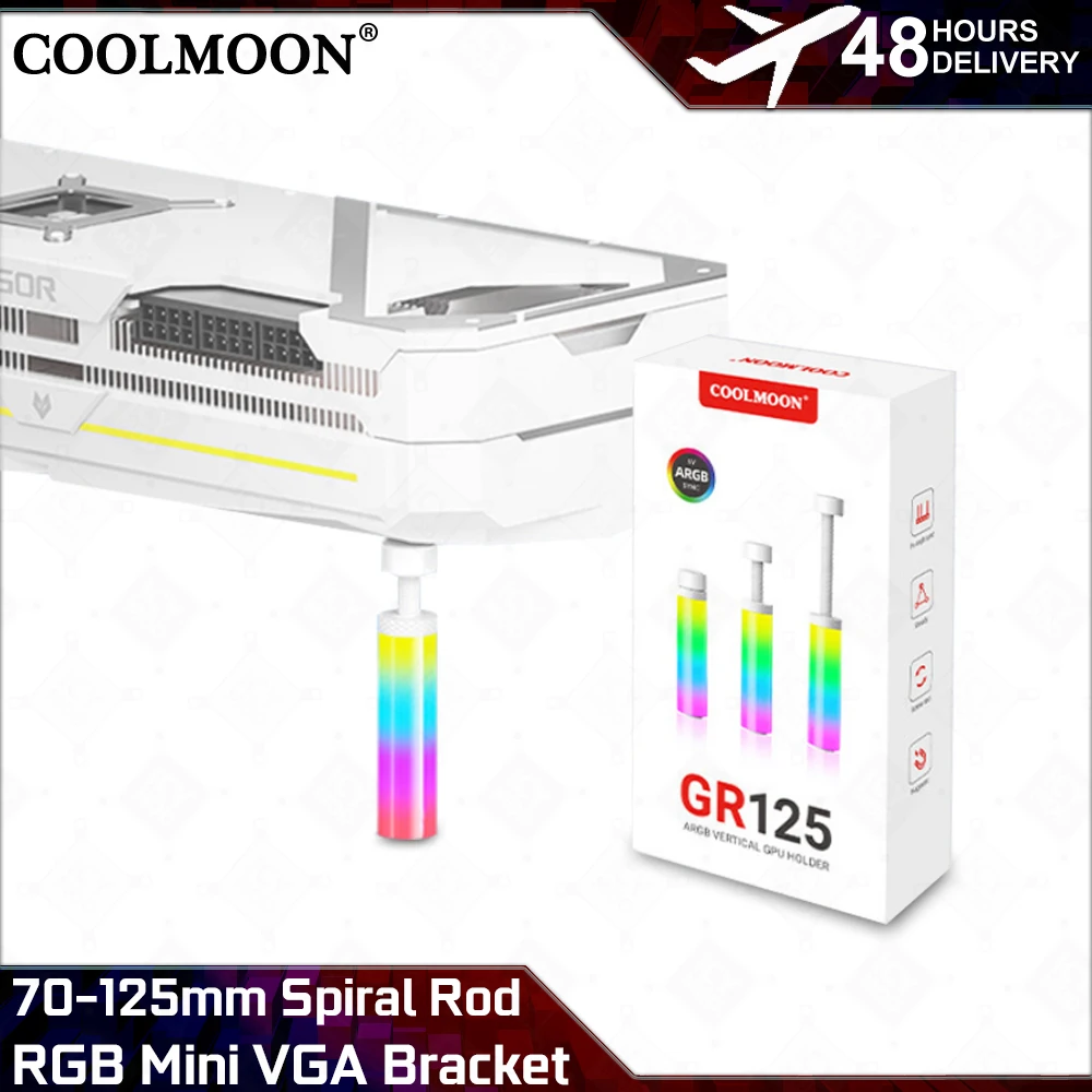 ARGB Mini VGA Bracket Vertical Spiral Rod 5V3PIN Light Synchronization Support Height 70mm-125mm Bracket MOD GR125
ARGB Mini VGA Bracket Vertical Spiral Rod 5V3PIN Light Synchronization Support Height 70mm-125mm Bracket MOD GR125