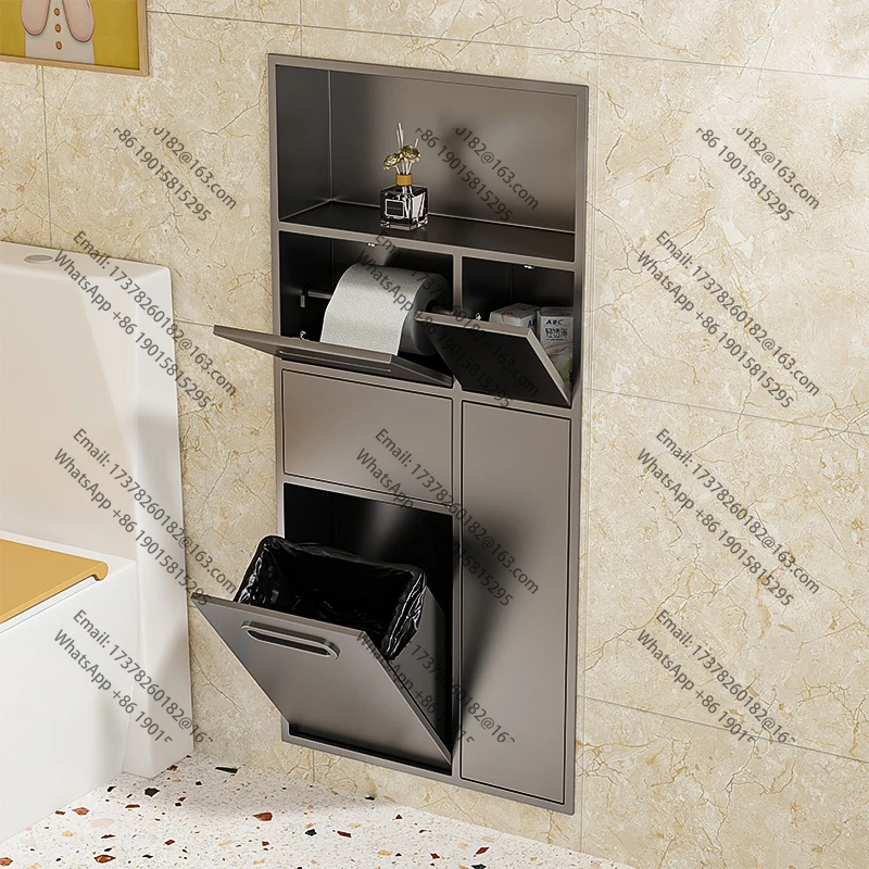 Toilet Niche Bathroom Embedded Trash Can Shelf Double Layer Metal 304 Stainless Steel Finished Niche Cabinet
Toilet Niche Bathroom Embedded Trash Can Shelf Double Layer Metal 304 Stainless Steel Finished Niche Cabinet
