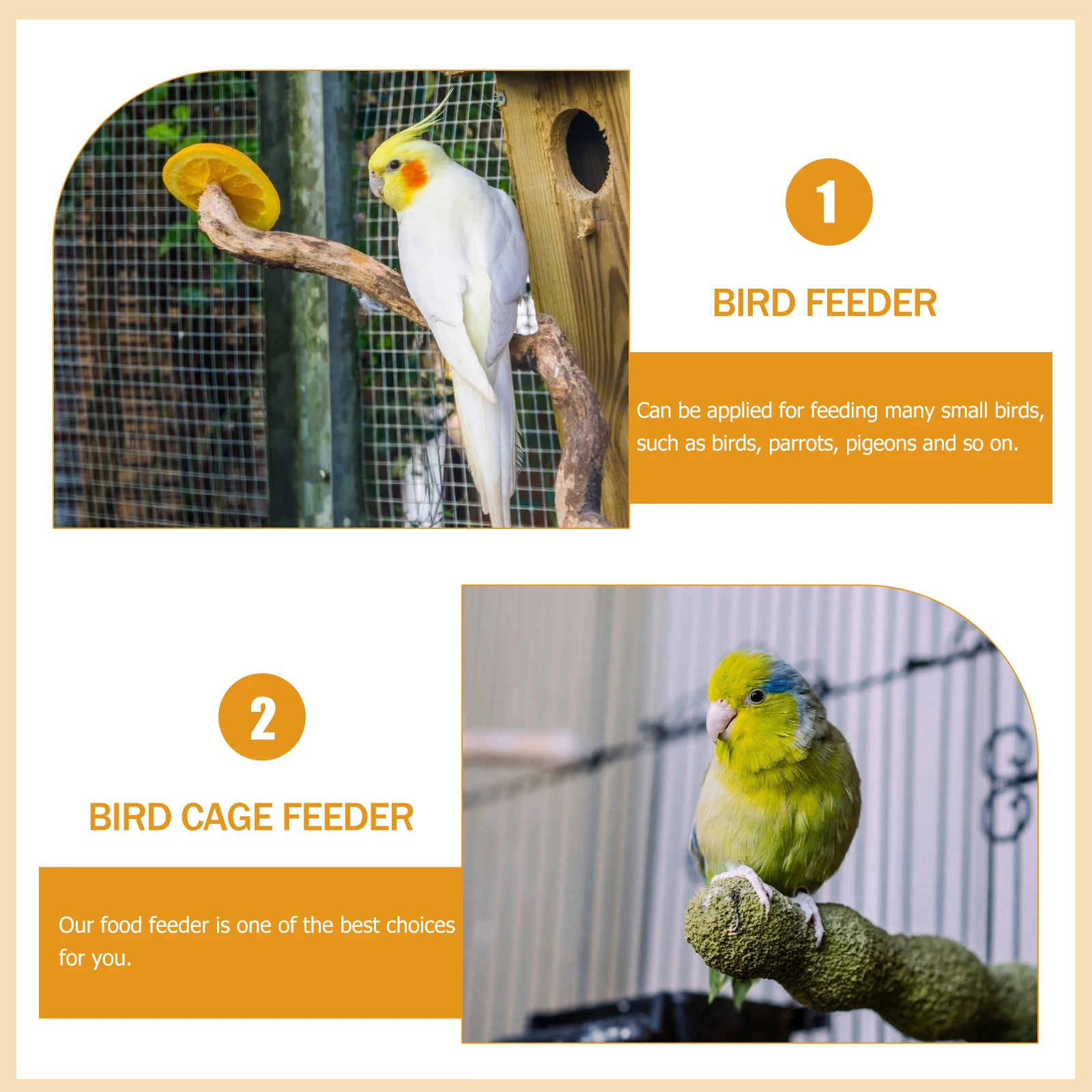 Splash-Proof Bird Feeder Food Box Feeders Plastic Automatic Hanging Brown Transparent
Splash-Proof Bird Feeder Food Box Feeders Plastic Automatic Hanging Brown Transparent