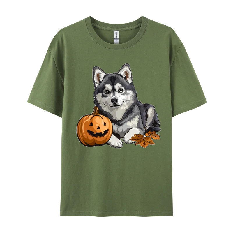 Cool Husky Baby And Smiling Pumpkin Tops Shirts Halloween Cotton Men T-shirts Alaskan Klee Kai Halloween Costume Geek Tee-Shirt
Cool Husky Baby And Smiling Pumpkin Tops Shirts Halloween Cotton Men T-shirts Alaskan Klee Kai Halloween Costume Geek Tee-Shirt