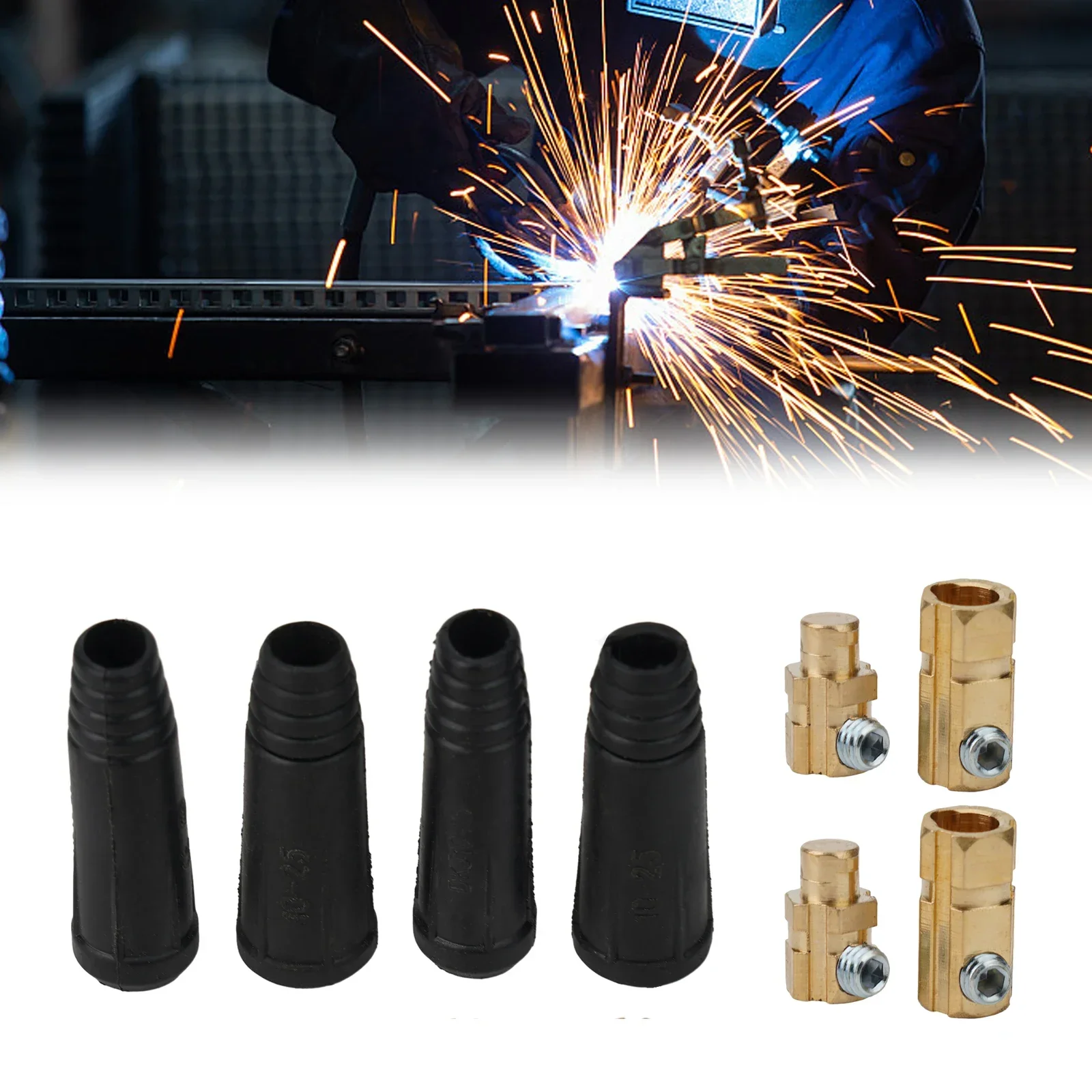 Welding Quick Connector Coupler DKJ10‑25 Fittings Flexible For 10‑25mm² Cable Plug Rubber Brass Socket Brand New
Welding Quick Connector Coupler DKJ10‑25 Fittings Flexible For 10‑25mm² Cable Plug Rubber Brass Socket Brand New