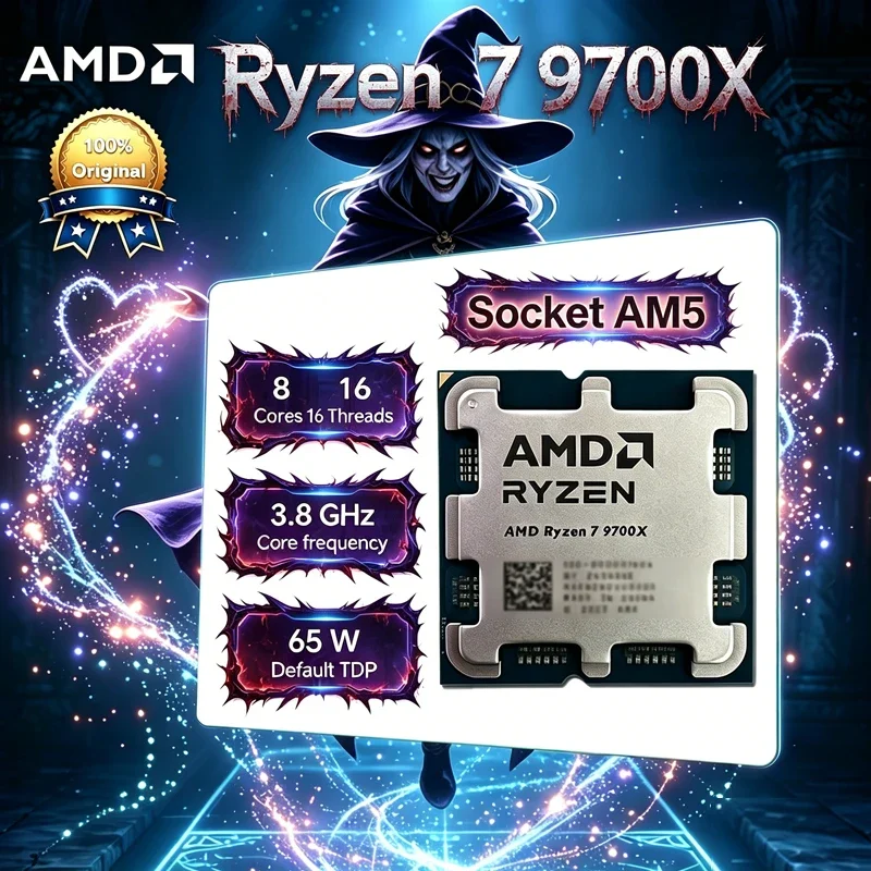 AMD Ryzen 7 9700X 8 Core 16 Thread 5.5GHz Max Boost Zen5 AM5 CPU For 3D Render Gaming Loose No Package
AMD Ryzen 7 9700X 8 Core 16 Thread 5.5GHz Max Boost Zen5 AM5 CPU For 3D Render Gaming Loose No Package