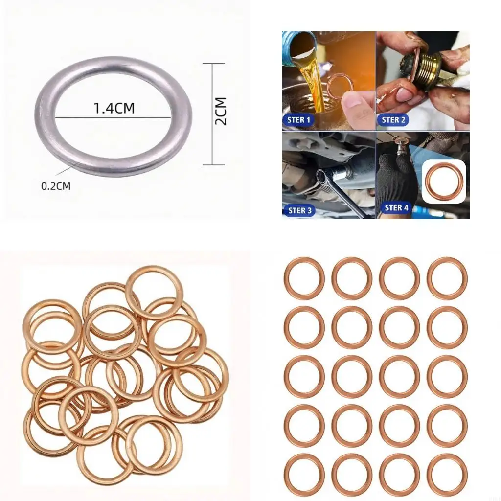 F1CF Aluminum Oil Drain Plug Gasket Leak Proof Seal Washer For Oil Pan N0138157
F1CF Aluminum Oil Drain Plug Gasket Leak Proof Seal Washer For Oil Pan N0138157