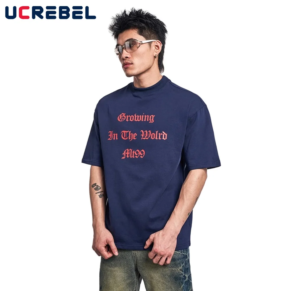 Letter Print Short Sleeve T-shirt Mens Chicano Double-sided Printed High Street Summer Loose Crew Neck Half-Sleeve Cotton Tee
Letter Print Short Sleeve T-shirt Mens Chicano Double-sided Printed High Street Summer Loose Crew Neck Half-Sleeve Cotton Tee