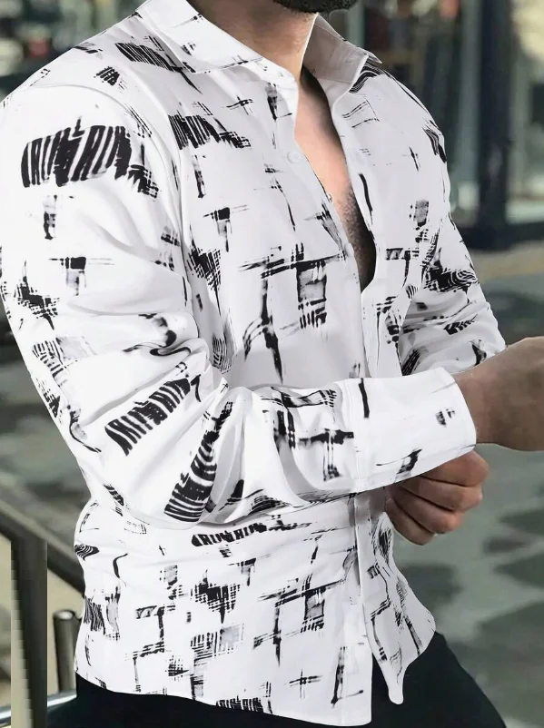 Spring-fall Graffiti 3D Men's Long-sleeved Shirt Everyday Casual All-in-one Simple Harajuku Style Button-up Long-sleeved Top
Spring-fall Graffiti 3D Men's Long-sleeved Shirt Everyday Casual All-in-one Simple Harajuku Style Button-up Long-sleeved Top