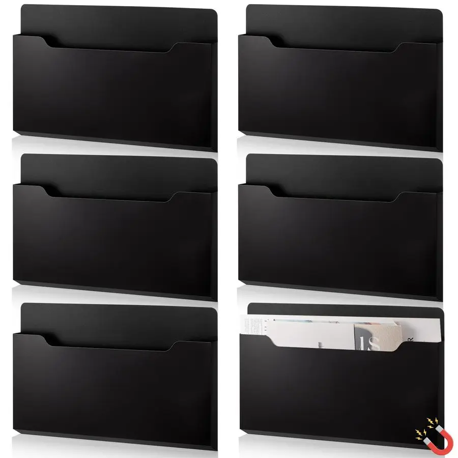 Набор из 6 магнитных настенных органайзеров для файлов, держателей для журналов на холодильник, для писем и бумаг, черный, 8,3 x 13,8 дюймов
Набор из 6 магнитных настенных органайзеров для файлов, держателей для журналов на холодильник, для писем и бумаг, черный, 8,3 x 13,8 дюймов