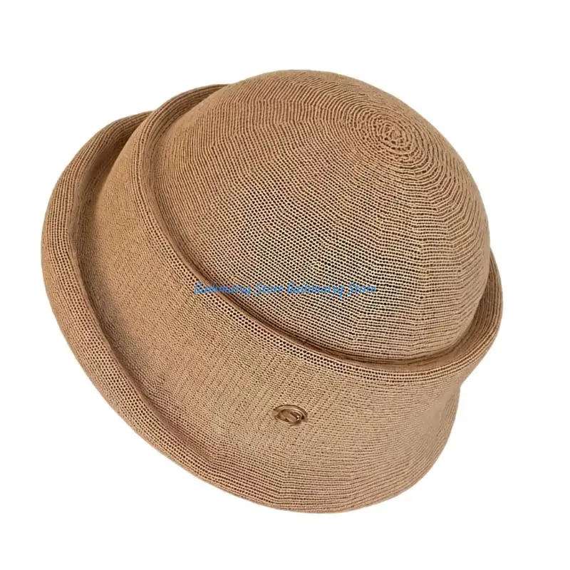 573B Stylish Bucket Hat with Roll Brims Design Bowler Hat for Women Daily Outfit
573B Stylish Bucket Hat with Roll Brims Design Bowler Hat for Women Daily Outfit