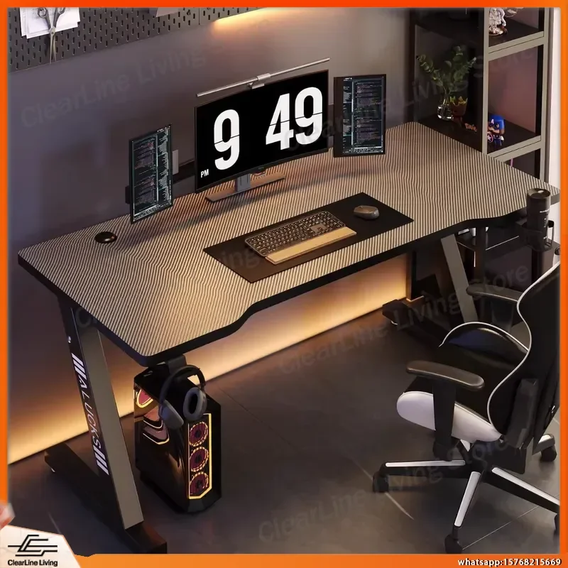 Gaming Desk Electric Height Adjustable RGB LED Computer Desk for Esports PC Setup with MDF Desktop Ergonomic Home Office Desk
Gaming Desk Electric Height Adjustable RGB LED Computer Desk for Esports PC Setup with MDF Desktop Ergonomic Home Office Desk