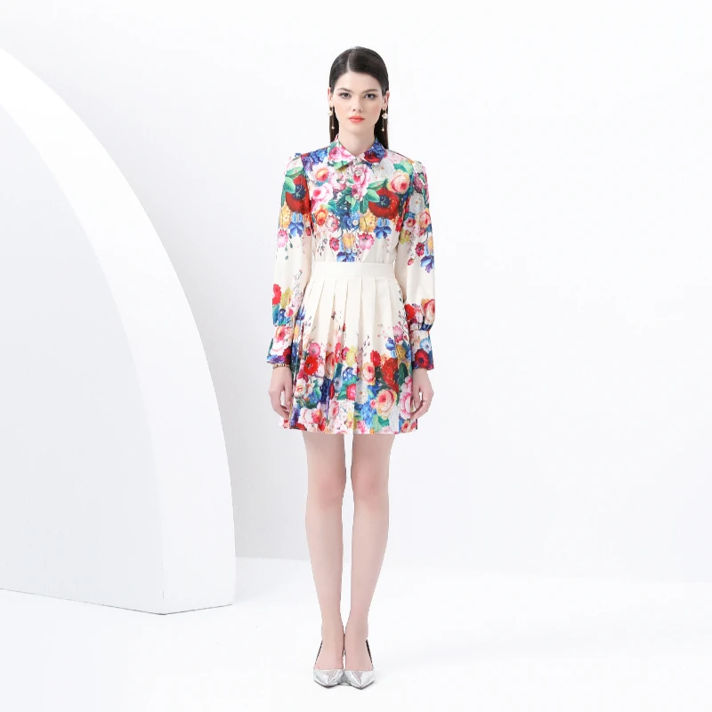 2025 Spring/Summer Vacation Oil Painting Printed Shirt, Hundred Fold Mini Skirt, Two Piece Set, Women's Neutral Set, Comfortable
2025 Spring/Summer Vacation Oil Painting Printed Shirt, Hundred Fold Mini Skirt, Two Piece Set, Women's Neutral Set, Comfortable