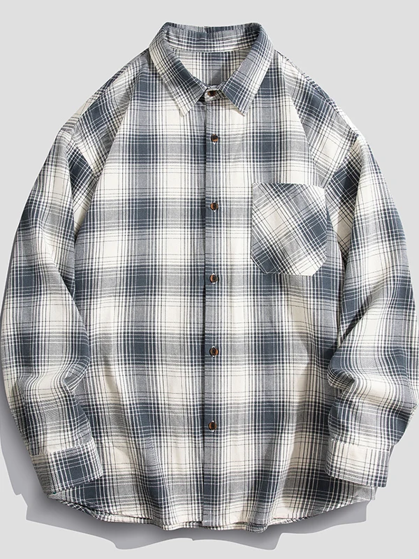 Повседневная клетчатая рубашка для мужчин, свободного кроя, с длинным рукавом, весна-осень, в корейском стиле, винтажная верхняя одежда, новинка, хлопок, полиэстер
Повседневная клетчатая рубашка для мужчин, свободного кроя, с длинным рукавом, весна-осень, в корейском стиле, винтажная верхняя одежда, новинка, хлопок, полиэстер