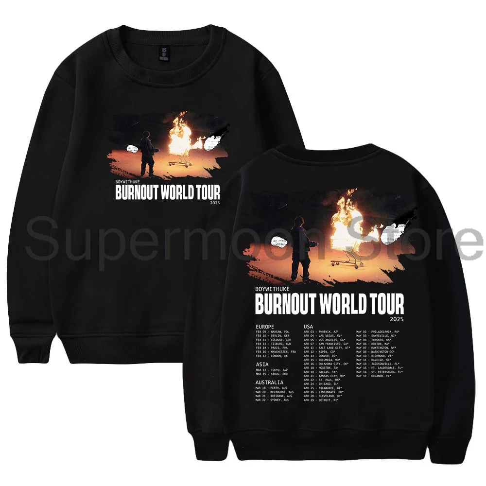 Boywithuke Burnout World Tour 2025 Merch Crewneck Long Sleeve Streetwear Women Men Sweatshirt Fashion Clothes
Boywithuke Burnout World Tour 2025 Merch Crewneck Long Sleeve Streetwear Women Men Sweatshirt Fashion Clothes