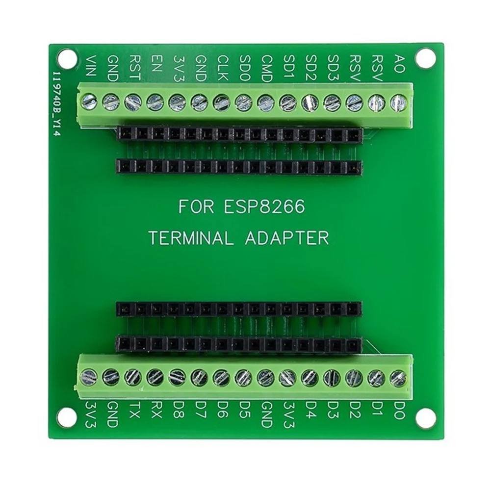 Коммутационная плата AU32-ESP8266 Плата расширения ESP8266 GPIO 1 в 2 для 38 контактов ESP8266 ESP-12E Плата разработки NodeMCU
Коммутационная плата AU32-ESP8266 Плата расширения ESP8266 GPIO 1 в 2 для 38 контактов ESP8266 ESP-12E Плата разработки NodeMCU