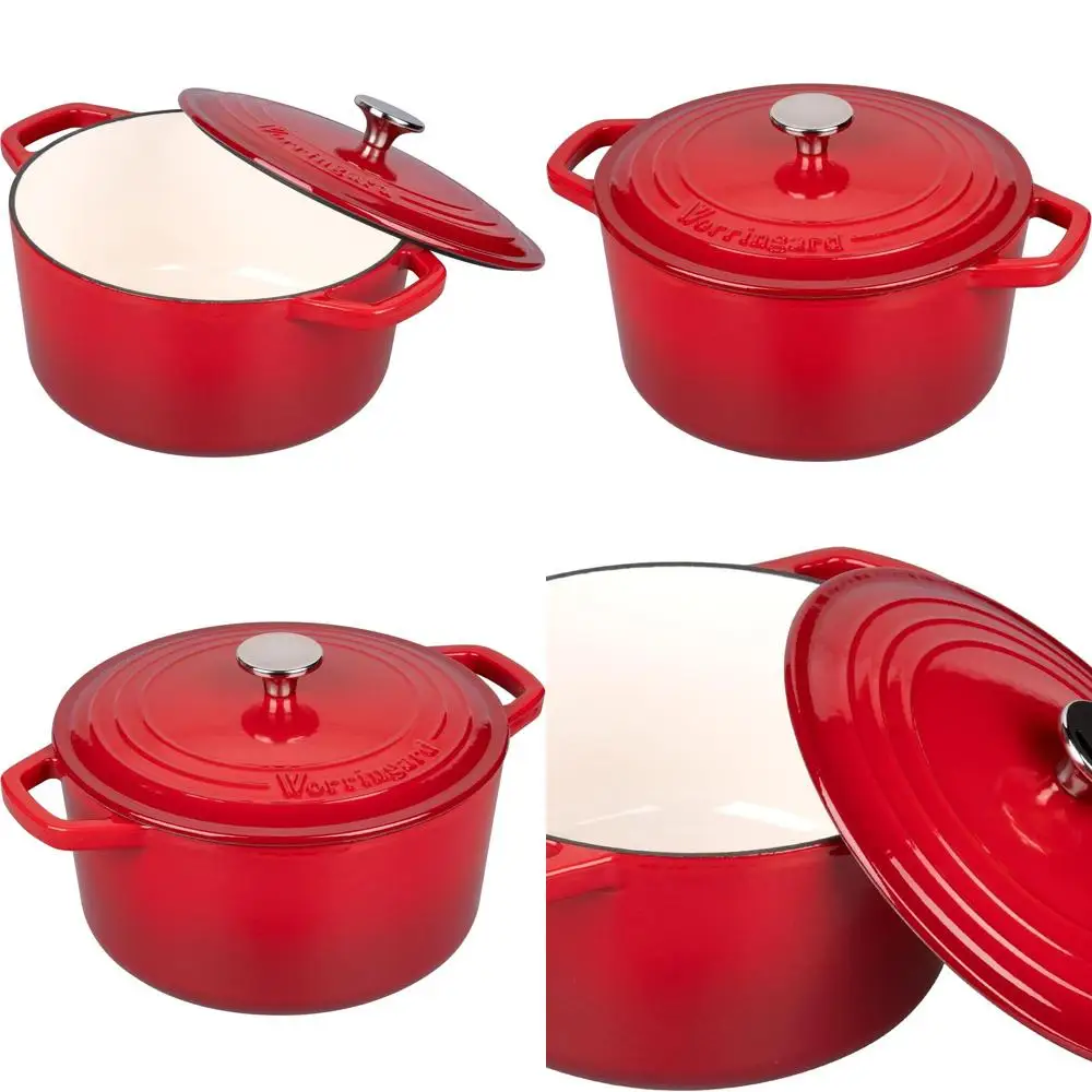 Round Enamel Cast Iron Dutch Oven Pot with Lid, 4.5 QT, Red, for Bread Baking including Sourdough Bread Baking Supplies Set
Round Enamel Cast Iron Dutch Oven Pot with Lid, 4.5 QT, Red, for Bread Baking including Sourdough Bread Baking Supplies Set