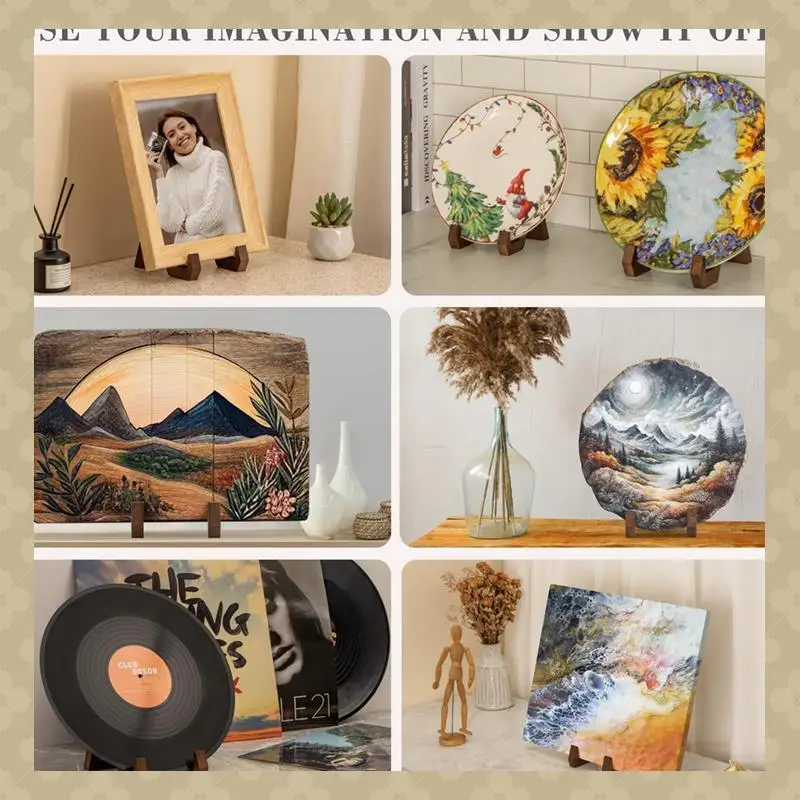 AB45 3 Piece Wooden Plate Holder Display Stand, 6 Inch Decorative Picture Frame Photo Stand For Decorative Plaque Easels Stand
AB45 3 Piece Wooden Plate Holder Display Stand, 6 Inch Decorative Picture Frame Photo Stand For Decorative Plaque Easels Stand