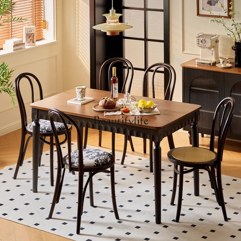 Vintage Style Dining Table French Retro Home Living Room Dining Table Dual-use Rectangular
Vintage Style Dining Table French Retro Home Living Room Dining Table Dual-use Rectangular