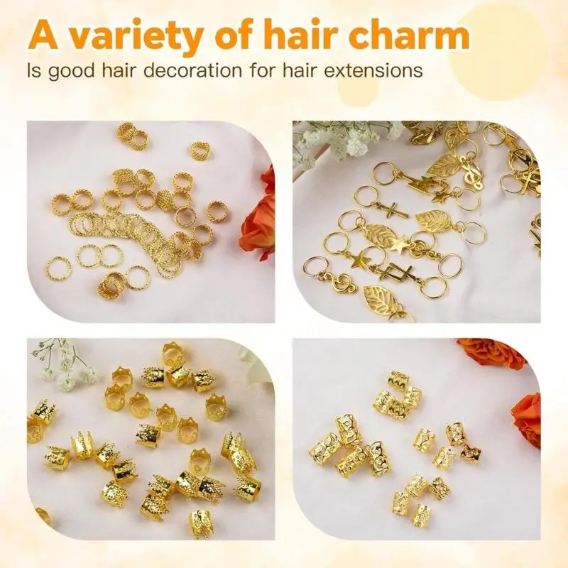 39BB Metal Hair Accessories 275pcs Hair Cuffs Clip Hair Rings for Braiding Styling Men Women Unisex Hair Decors
39BB Metal Hair Accessories 275pcs Hair Cuffs Clip Hair Rings for Braiding Styling Men Women Unisex Hair Decors