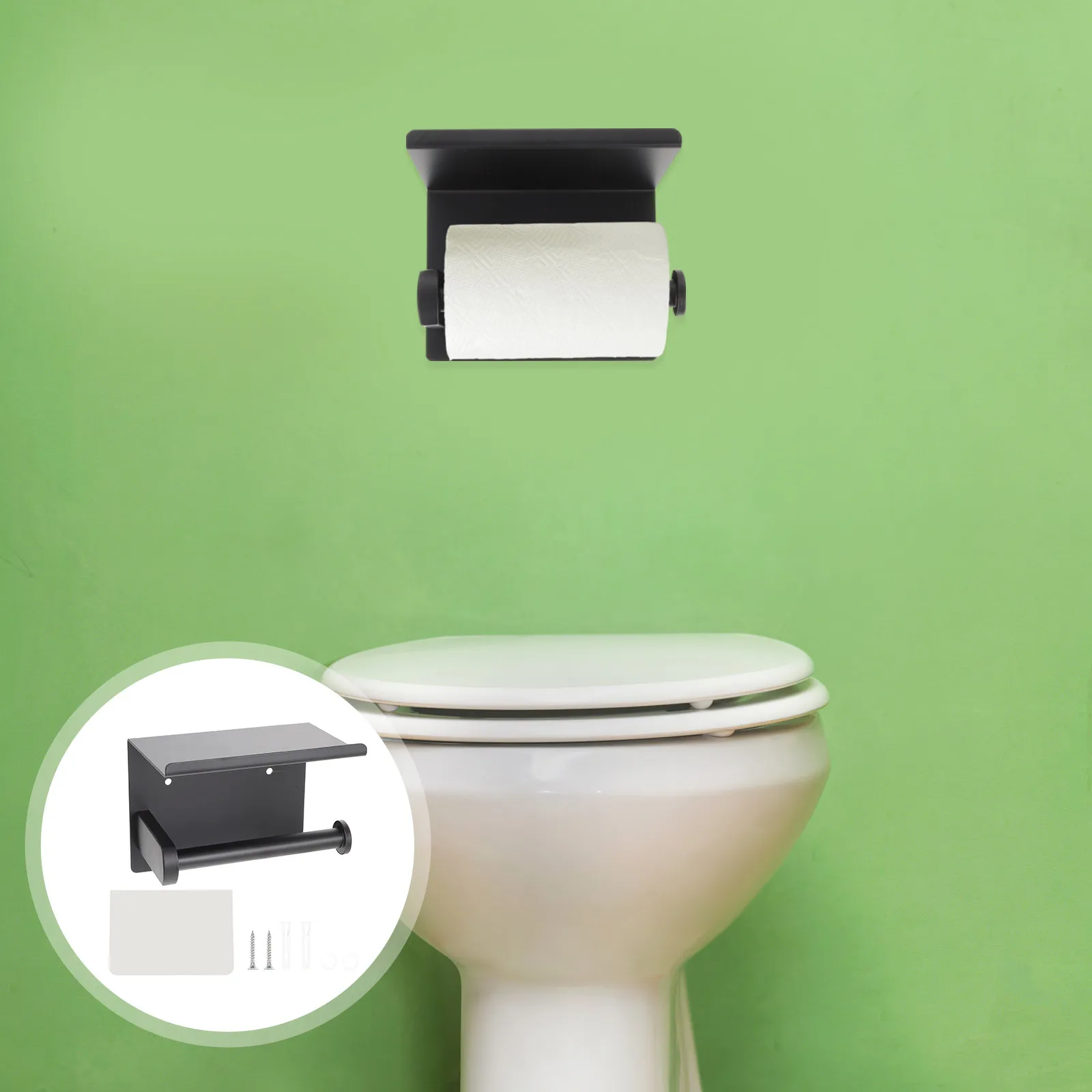 Wall Mounted Toilet Paper Holder Stainless Steel Anti-Rust Thickened Rod Multipurpose Wipes Storage Shelf Bathroom
Wall Mounted Toilet Paper Holder Stainless Steel Anti-Rust Thickened Rod Multipurpose Wipes Storage Shelf Bathroom