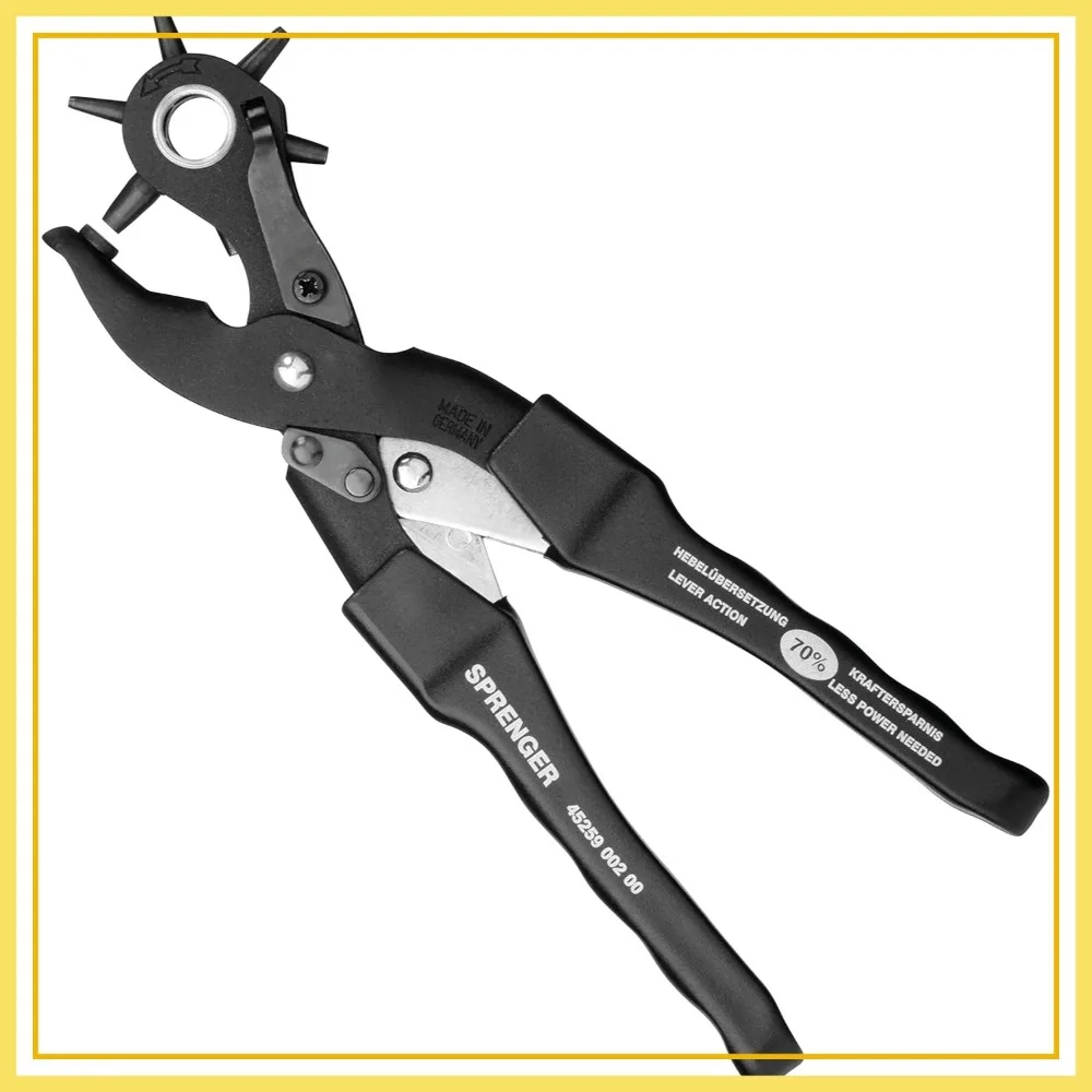 Leather Hole Punch - Made in Germany - Handheld Professional Tool for Leathercraft
Leather Hole Punch - Made in Germany - Handheld Professional Tool for Leathercraft