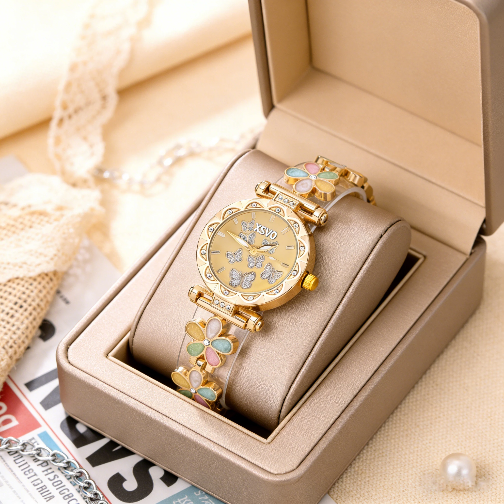Stylish, minimalist floral quartz watch for women – perfect for all occasions. Black Friday Sale / Year-End Sale / Birthday Gift
Stylish, minimalist floral quartz watch for women – perfect for all occasions. Black Friday Sale / Year-End Sale / Birthday Gift